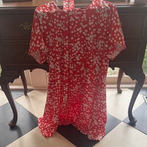 Banana Republic Red Floral Dress